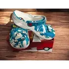 Crocs x Pokemon Snorlax Classic Clogs Womens Size 8 Blue White Comfort Shoes NEW