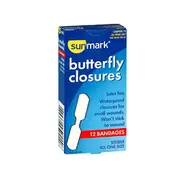 Cypress Medical Products Sunmark Butterfly Closures, All One Size 12 each (Pack of 4)