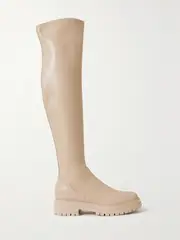 [Gianvito Rossi] Gianvito Rossi - Marsden 20 Faux Leather Over-the-knee Boots - Neutral - IT41 IT 41 Neutrals