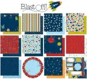 BoBunny Blast Off 12 different sheets, 12 by 12-inch paper Rare & Retired