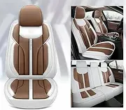 Car Seat Covers Universal Set for Toyota Hilux (AN120/AN130) 8Gen 2015 2016 2017 2018 2019 2020 2021 2022 2023 Car Accessories, Brown
