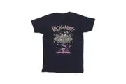 Rick And Morty Mens Pink Spaceship T-Shirt (Navy Blue) - UTBI51775