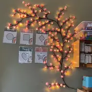 LED Cherry Blossom Branch Light with Remote Control Light String Desktop Bedside