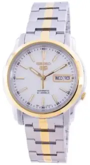 Seiko 5 Automatic White Dial Stainless Steel Day/Date SNKL84K1 30M Mens Watch