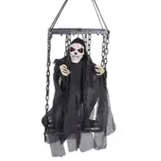 Halloween Animatronic Decorations Outdoor Prop Clown Skeleton and Pirate Ghost with Lighted Eye Creepy Laughter