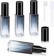 Perfume Atomiser Refillable Perfume Atomiser for On the Go Portable Perfume Spray Bottle 10 ml Pack of 4 with Pump Head Dripper for Men and Women Travel