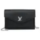 Louis Vuitton LV M63471 MYLOCKME 小牛皮轉釦翻蓋斜背WOC鍊包.黑