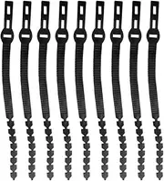 8pcs 60cm Black Tree Ties Straps Supports Heavy Duty Shrub Ties Adjustable Interlock Garden Tree Ties For Garden Gardening Plant Shrub Rose Support