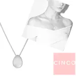 【CINCO】葡萄牙精品 KLEIN NECKLACE 925純銀 珍珠母貝水滴項鍊 滑球可調式設計(925純銀)