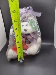 Vintage Christmas House Plush polar Bear New sealed