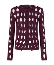 cut-out cardigan S,XL,L,M INTENSE BURGUNDY