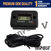 Self-Powered Tach Hour Meter Digital LCD Inductive Tachometer Timing RPM Gas