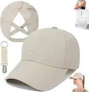 [ZPLxi] Sun Hat for Women Summer Sun Visor Hat with Lace Hat Clip, Adjustable Golf Cap Wide Brim Protection Beach Hanging Visor for Sport Casual Works