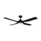 Bondi AC 52" Eglo Ceiling Fan with LED Light Black