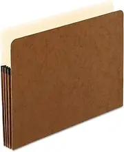 Expanding File Pockets, 3-1/2 quot; Expansion, Letter, Red