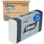 Kleenex 4440 Compact Hand Towel Folded - White Carton (24 Pks)