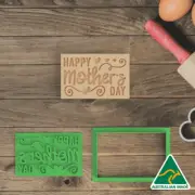 Happy Mother's Day Cookie Cutter and Embosser Stamp