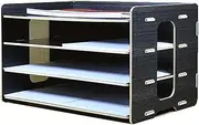 File Storage Office Supplies a3 Paper Finishing Box Desktop Folder Storage Rack Wooden Basket Multifunctional Storage Basket File Box,C