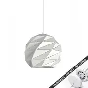 Snap Lighting Origami Metal Dome Downlight to Pendant Light Conversion Kit White Large