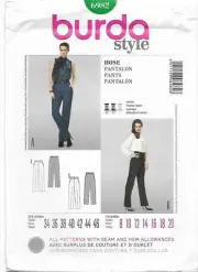 B125 BURDA 6982: PANTS SIZE 8-20 SEWING PATTERN