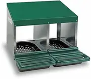 Chicken Hen Coop Hutch 2 Hole Inside Outside Roll Away Lay Egg Nesting Box