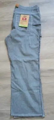 Dickies Hickory Stripe Carpenter Pants Women's Size 20 Hickory Striped Relaxed!