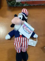 Uncle Sam Goofy Bean Bag Plush Toy Disney Store Collectible Patriotic New W/Tags