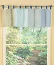Sueded Tab Tops Window Valances Ultra Soft Shades Of Blue Window Treatment