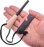 IMIFUN Fire Starter - 8MM Thick Ferro Rod with Striker and Paracord Wrist Lanyard – Waterproof Flint Fire Steel Survival Lighter for Your Camping, Hiking and Backpacking Gear