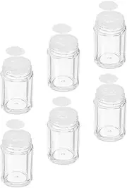 Mobestech 6pcs 10ml Mini Empty Powder Bottles Travel Toiletry Set Leak-proof Powder Containers for Dry Shampoo Cosmetics