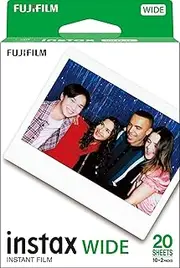 INSTAX Wide ISO 800 Instant Film with White Border, 2 X 10 Shot Pack