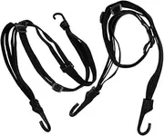 Alipis 2pcs High Elastic Bungee Cord with Dual Hooks for Motorcycle Luggage Securing Versatile Tie Down Straps Exceptional Strength for Helmets and Trunks Design