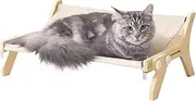 Cat Window Perch - Pet Window Resting Seat | Double-Sided Machine Washable Bed Cover, Portable Wooden Hammock, Household Pet Supplies for All Seasons