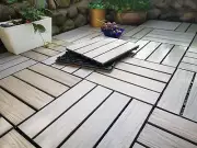 WPC Patio Deck Tiles,DIY Interlocking Decking Tiles, Floor Tile,Water Resista...