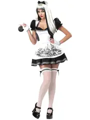 Dark Alice In Wonderland Malice Gothic Halloween Book Week Womens Costume