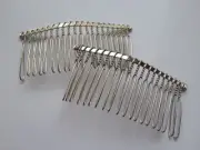 10 pcs Silver Tone Hair Combs Hairpin Frame Hair Clips Setting Hairpins Making
