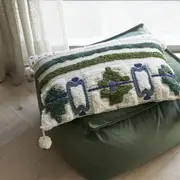 MORGAN & FINCH Kota Tufted Cushion - Green/Ivory