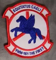 Embroidered Military Patch U S Marine Tiltrotor Squadron VMM-161 NEW hook & loop