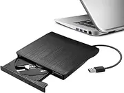 Optical Drive External | Disk Reader for Laptop,Slim Disk Burner, High-Speed Disc Rewriter Writer Duplicator for Desktop PC