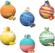 NOLITOY 6pcs Animal Bath Salt Balls Essential Oil Spa Balls Shower Salt Balls Bath Present Sets Toys