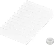 uxcell 12 Pack Under Couch Blocker, Acrylic Under Bed Blocker for Pets (2.36" H x 7.87" L) with Tape Clear Toys Blocker for Bed Sofa Desk Furniture