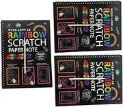 Creative Scratch Books for Boys and Girls Sketching Notebooks Rainbow Design