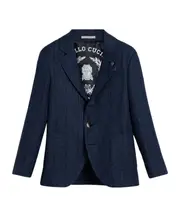 striped blazer 12Y,10Y Black