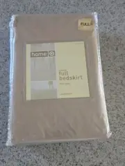 Home Tailored FULL BED SKIRT Tan Light Brown 100% Cotton 15” Drop