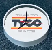 TYCO slot cars Racing 8" Clock for the enthusiast