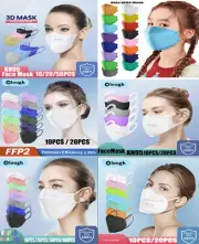 5-100Pcs KF94 Disposable Face Mask 4 Layers Protective 3D Fish Type KN95 Covers