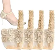 High Heel Pump Strap, Anti Slip Detachable Elastic Shoe Straps for High Heels, 2 Pair Adjustable Shoelace Bands for Sandals and Stilettos
