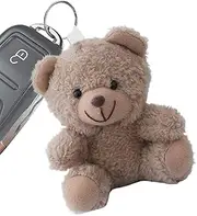 Plush Bear Keychain – Mini Cartoon Animal Doll, Soft Pendant Decoration | 5 Inch Backpack Accessory, Cute Plush Ornament for Kids Bags, Purse Hanger Charm, Travel Companion Toy Style Decor