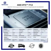 NEW- AMD EPYC Processor Milan 7313 16 Core 3.00GHz 128MB L3 155W 100-000000329