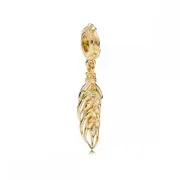 New Genuine Authentic Pandora Shine Gold Wheat Grain Dangle Charm ~767586CZ